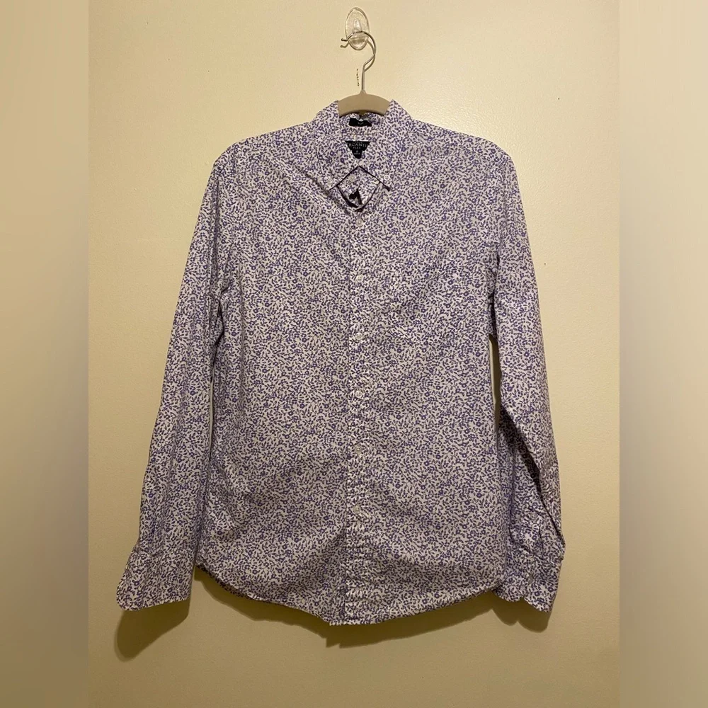 J. Crew Men's Blue Floral Shirt. Slim fit . Size S